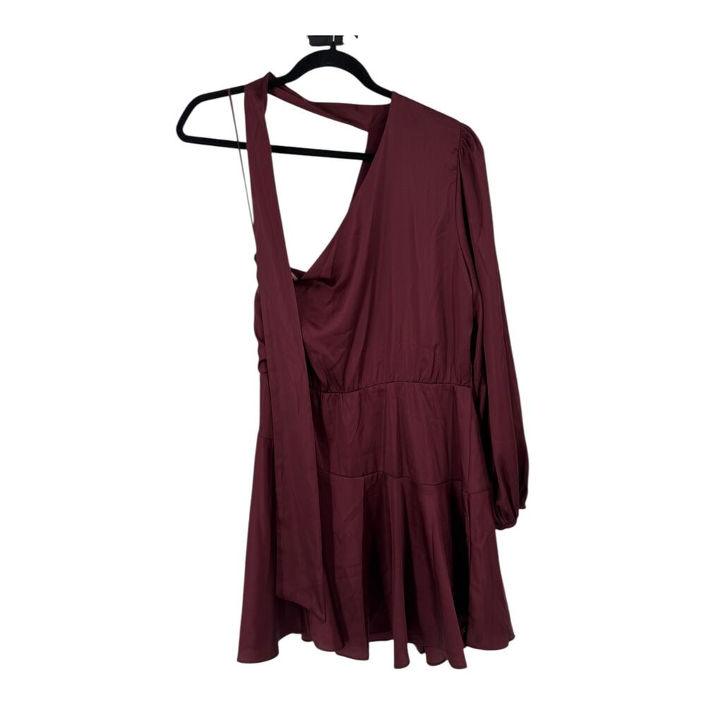 ASTR The Label dress Satin Scarf Mini Skater satin Red size Large L - Picture 5 of 7